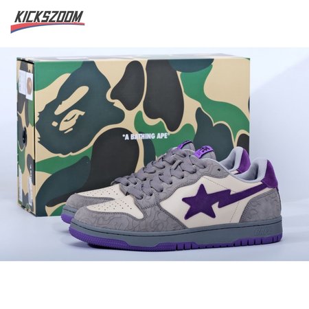 Bape Sk8 Sta Grey Purple Size 40-45