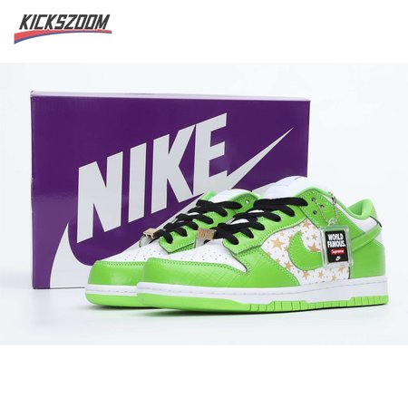 Supreme x Nike SB Dunk Low White Green SP36-47.5